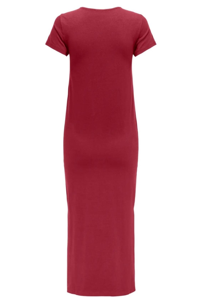 Jacqueline de Yong bordeaux dames jurk | Achteraanzicht