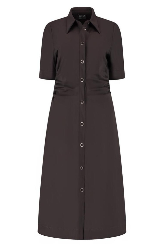 Lady Day bruine dames jurk | Vooraanzicht