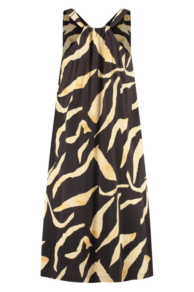 Lady Day bruine dames jurk | Achteraanzicht