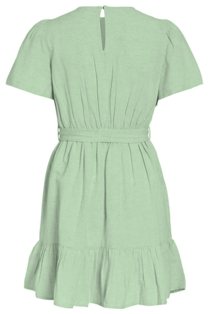 Vila groene dames jurk | Achteraanzicht
