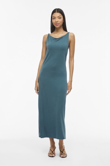Vila vimodala boatneck s/l midi dress/vo Groen