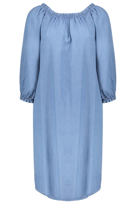 Geisha blauwe dames jurk | Vooraanzicht