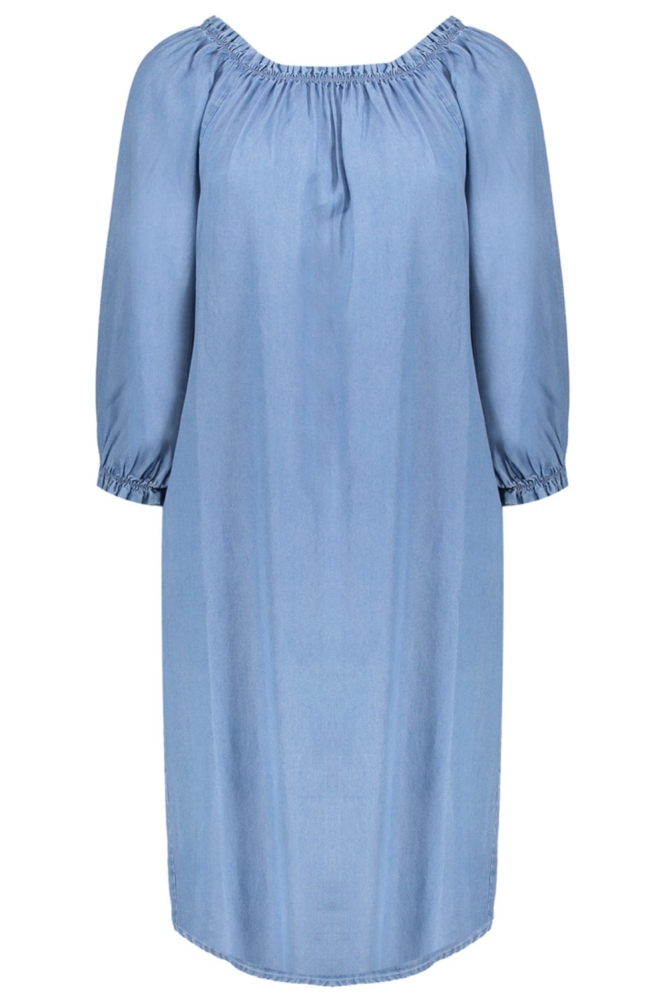 Geisha blauwe dames jurk | Vooraanzicht