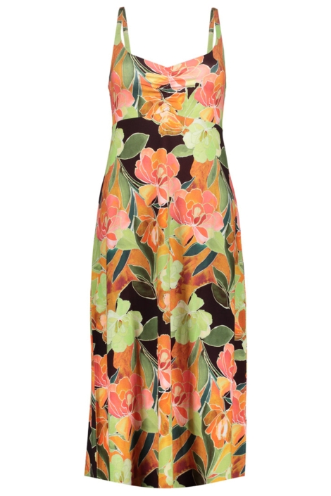 Geisha oranje dames jurk | Vooraanzicht