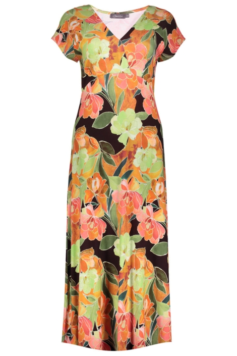 Geisha oranje dames jurk | Vooraanzicht