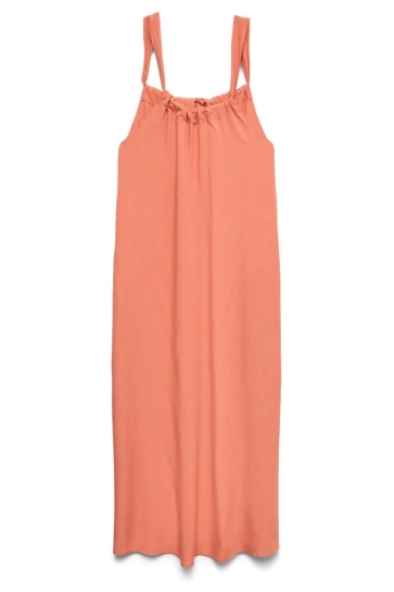 Vero Moda Jurk VMJOSIA S/L ANKLE DRESS WVN BTQ 10345842 Langoustino