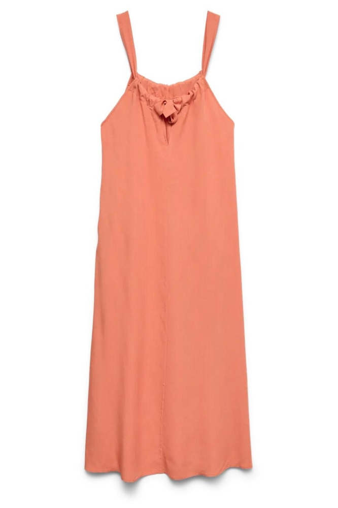 Vero Moda oranje dames jurk | Achteraanzicht