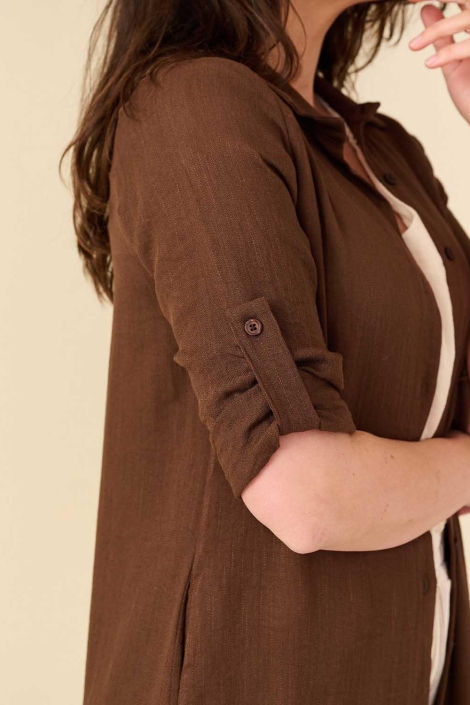 FOS Amsterdam bruine dames jurk | Kleurstaal