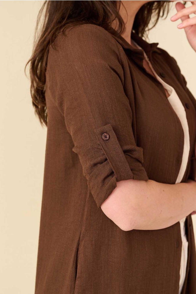 FOS Amsterdam bruine dames jurk | Kleurstaal