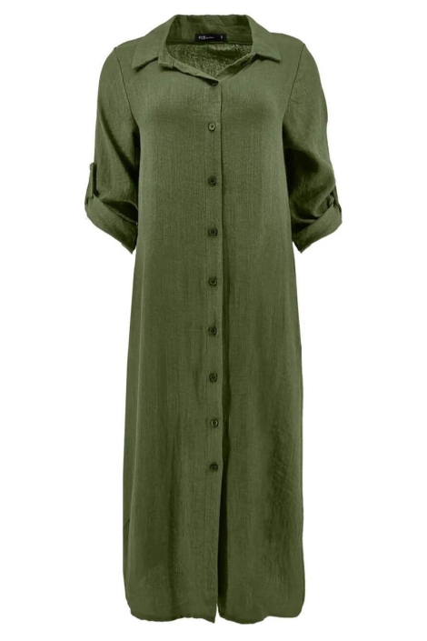 FOS Amsterdam groene dames jurk | Vooraanzicht