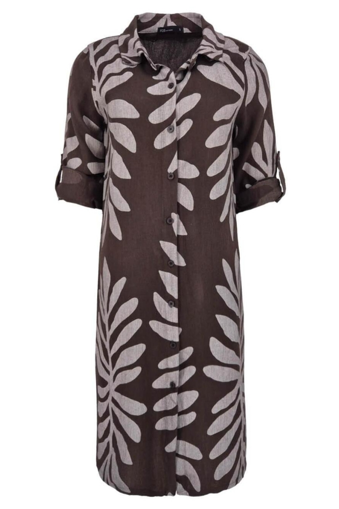 FOS Amsterdam bruine dames jurk | Vooraanzicht