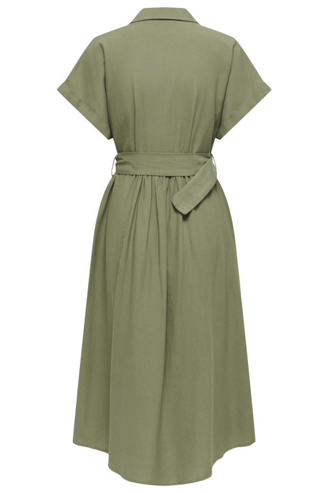 Only groene dames jurk | Achteraanzicht