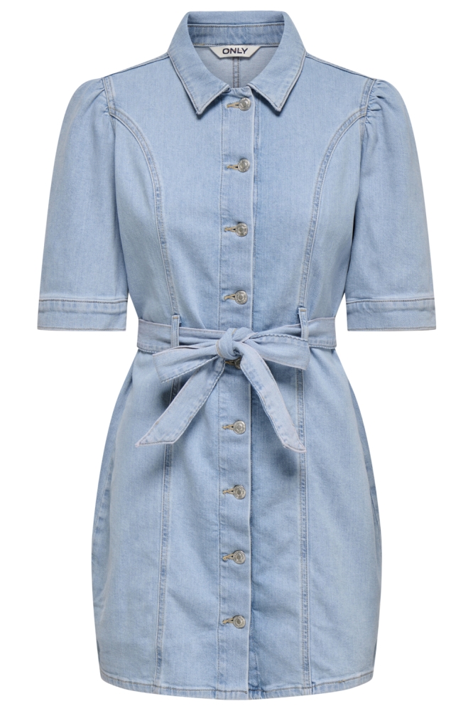 Only blauwe dames jurk | Vooraanzicht