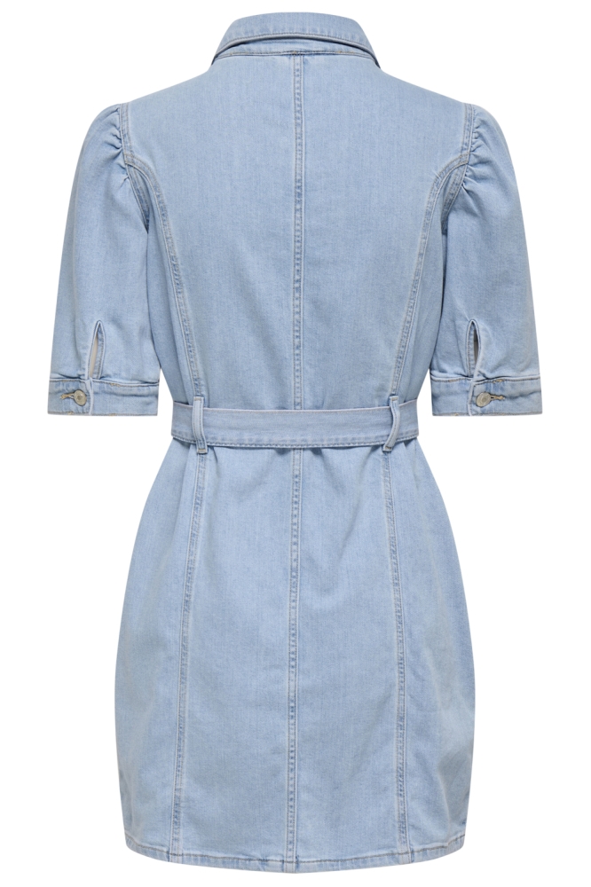 Only blauwe dames jurk | Achteraanzicht