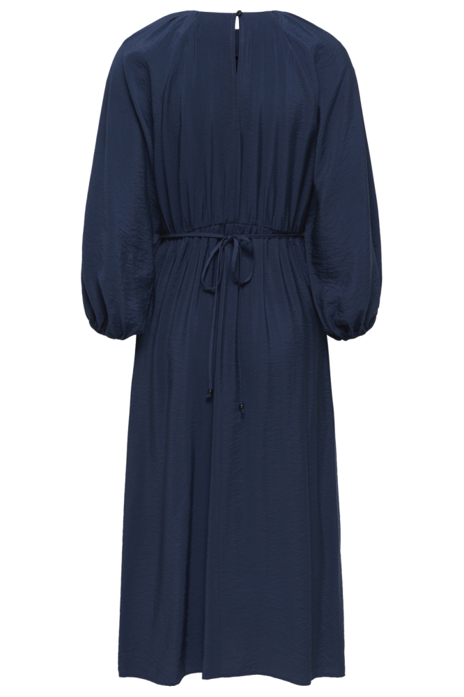 Only blauwe dames jurk | Achteraanzicht