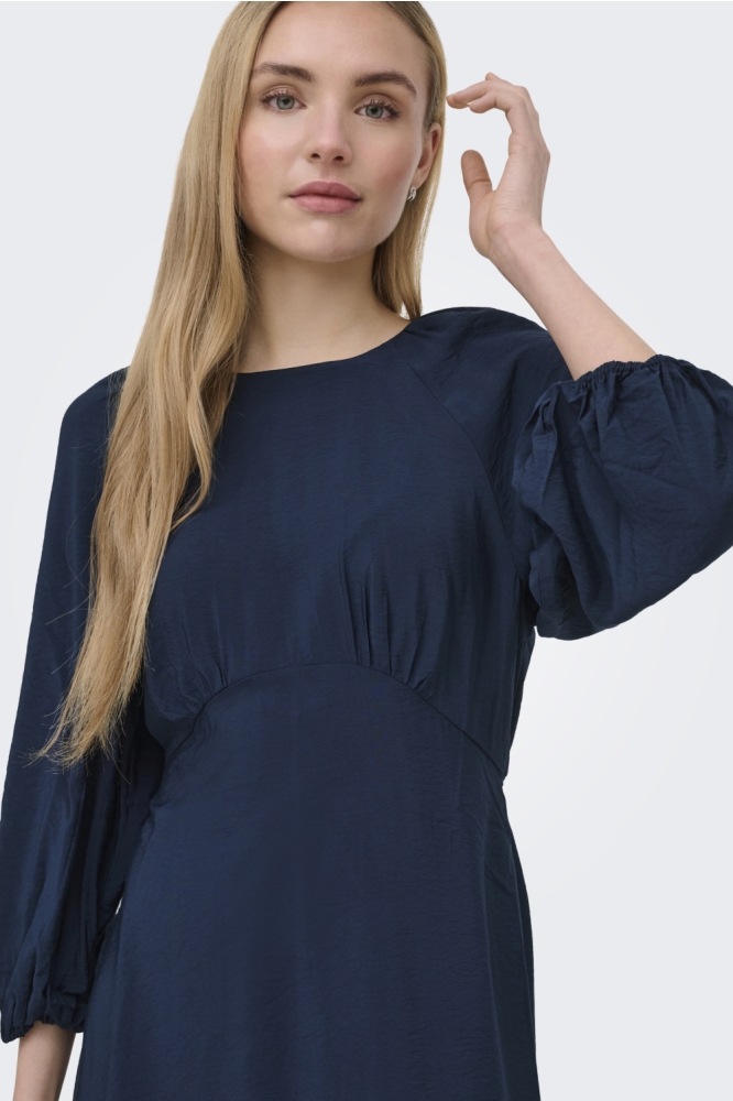 Only blauwe dames jurk | Close up