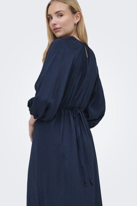 Only blauwe dames jurk | Kleurstaal
