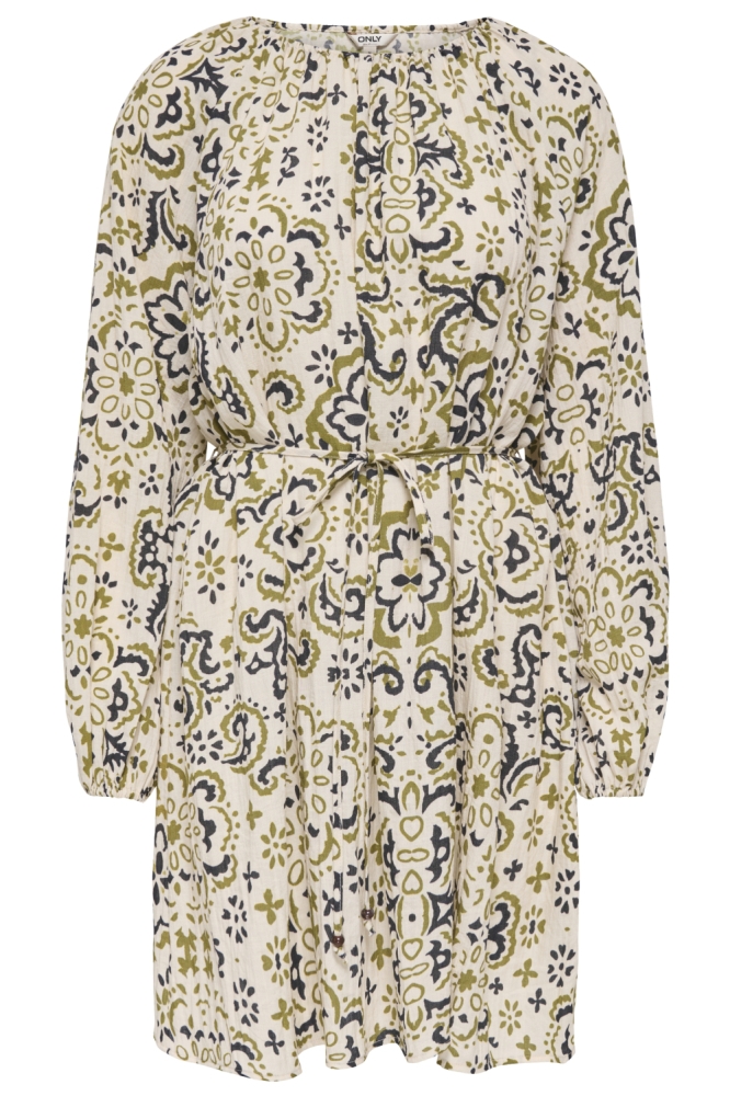 Only beige dames jurk | Vooraanzicht