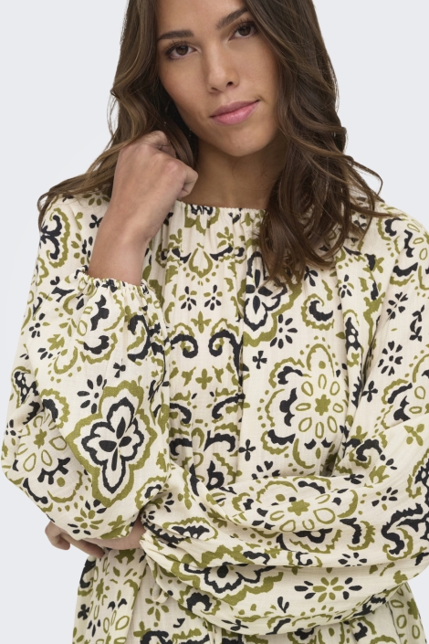 Only beige dames jurk | Close up