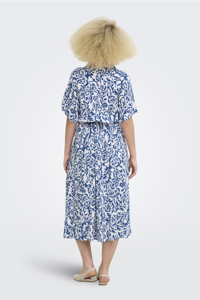 Only witte dames jurk | Model achteraanzicht