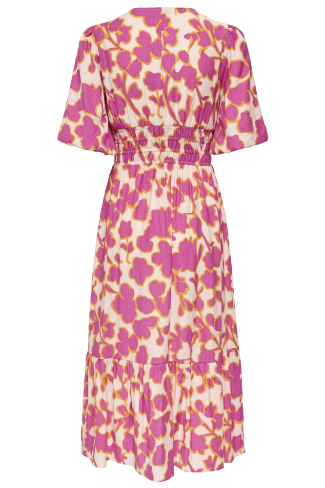 Only ecru dames jurk | Achteraanzicht