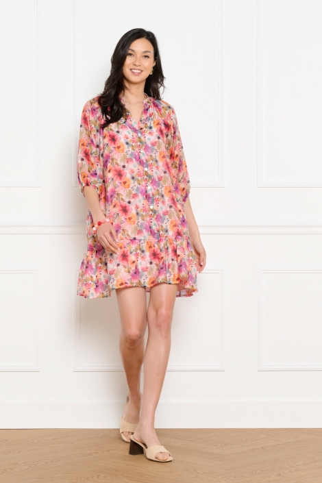 LolaLiza multi color dames jurk | Model vooraanzicht