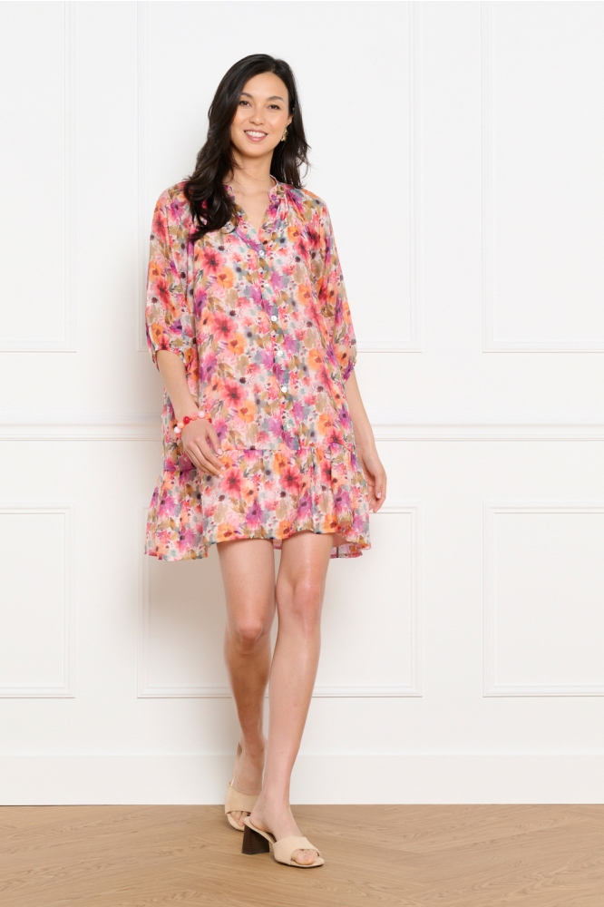 LolaLiza multi color dames jurk | Model vooraanzicht