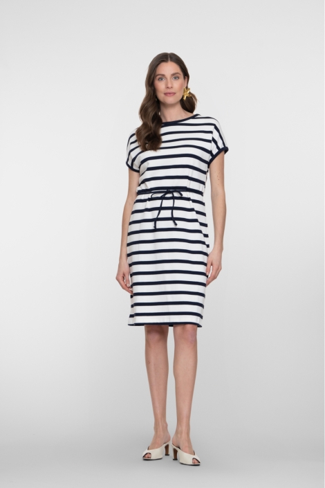 Geisha ecru dames jurk | Model vooraanzicht