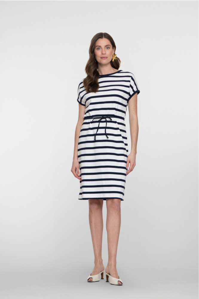 Geisha ecru dames jurk | Model vooraanzicht