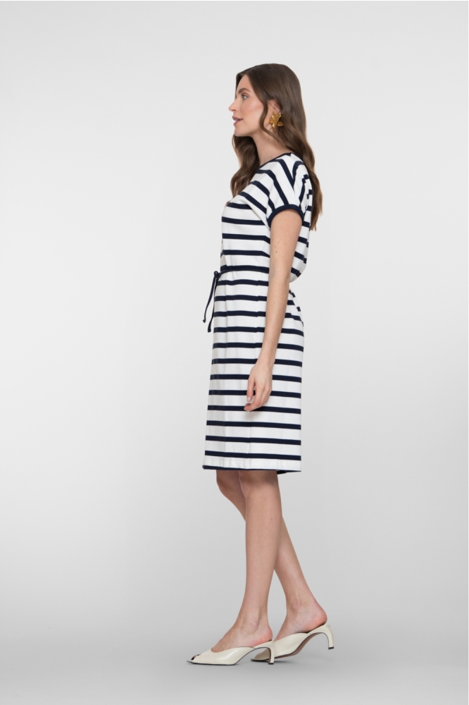 Geisha ecru dames jurk | Model zijaanzicht