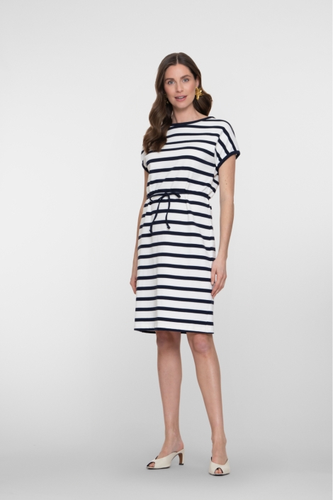 Geisha ecru dames jurk | Model zijaanzicht