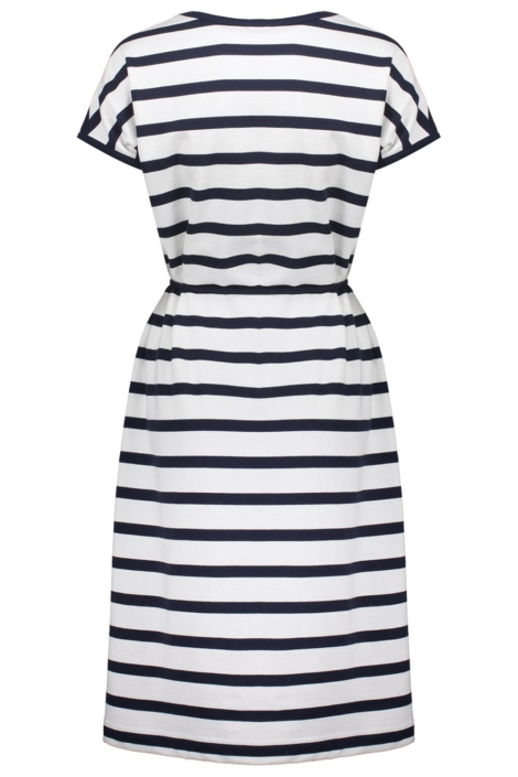 Geisha ecru dames jurk | Achteraanzicht