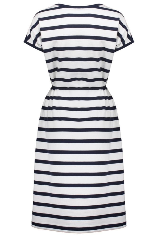 Geisha ecru dames jurk | Achteraanzicht