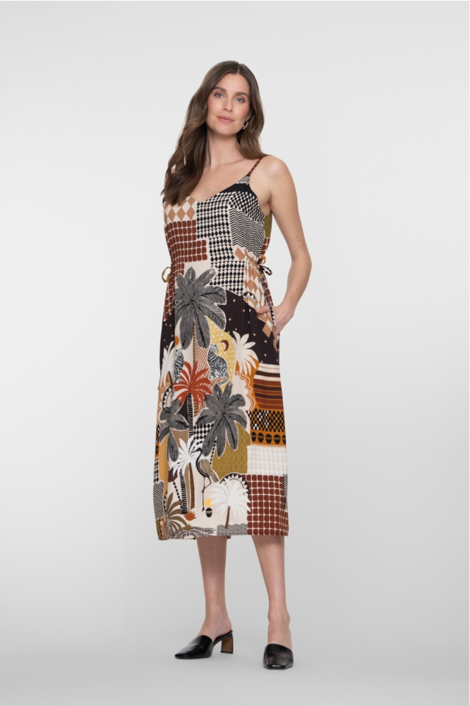 Geisha bruine dames jurk | Model