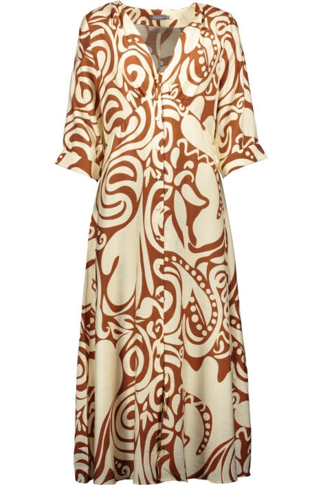 Geisha beige dames jurk | Vooraanzicht