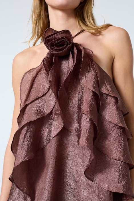 SisterS point bruine dames jurk | Close up