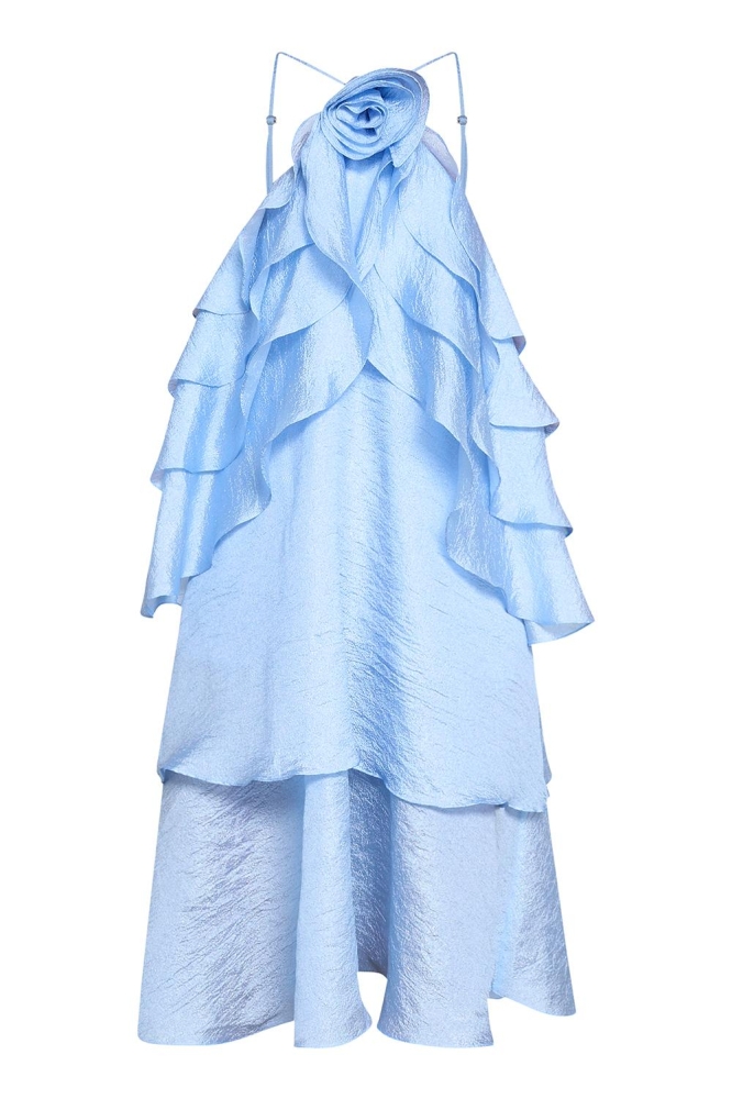 SisterS point blauwe dames jurk | Vooraanzicht