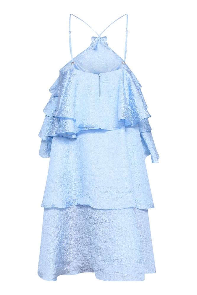 SisterS point blauwe dames jurk | Achteraanzicht