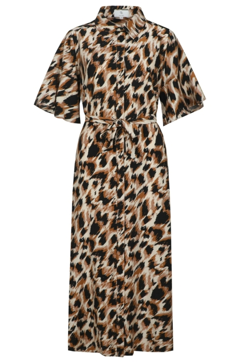 C&S The Label camel dames jurk | Vooraanzicht