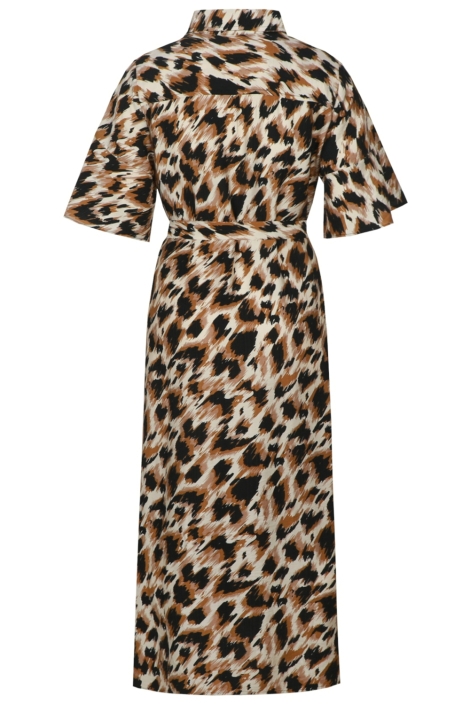 C&S The Label camel dames jurk | Achteraanzicht