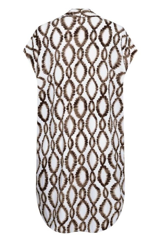 Freequent witte dames jurk | Achteraanzicht