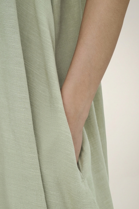 Jacqueline de Yong groene dames jurk | Close up