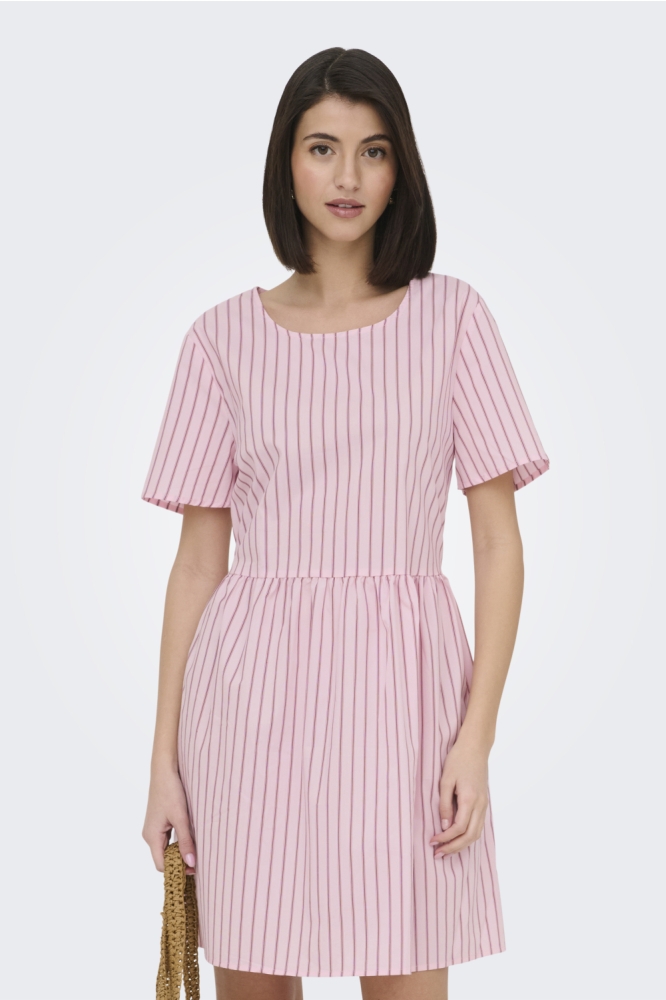 Jacqueline de Yong roze dames jurk | Model vooraanzicht