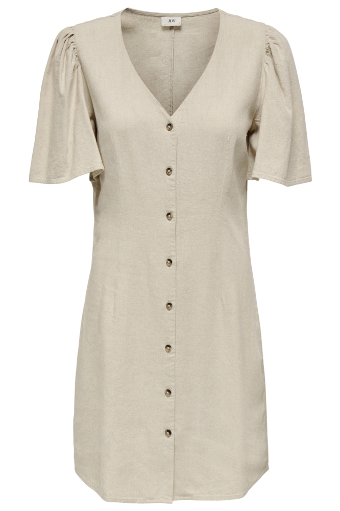 Jacqueline de Yong beige dames jurk | Vooraanzicht