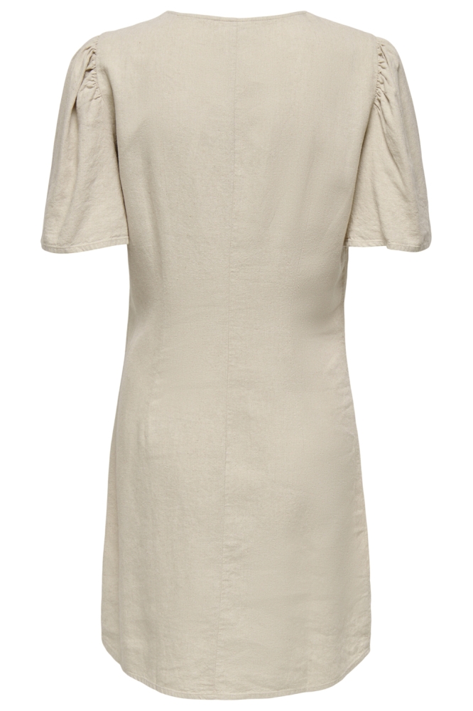 Jacqueline de Yong beige dames jurk | Achteraanzicht