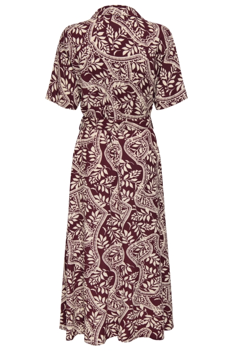 Jacqueline de Yong bordeaux dames jurk | Achteraanzicht
