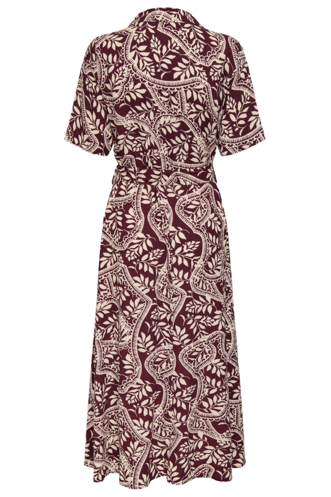 Jacqueline de Yong bordeaux dames jurk | Achteraanzicht