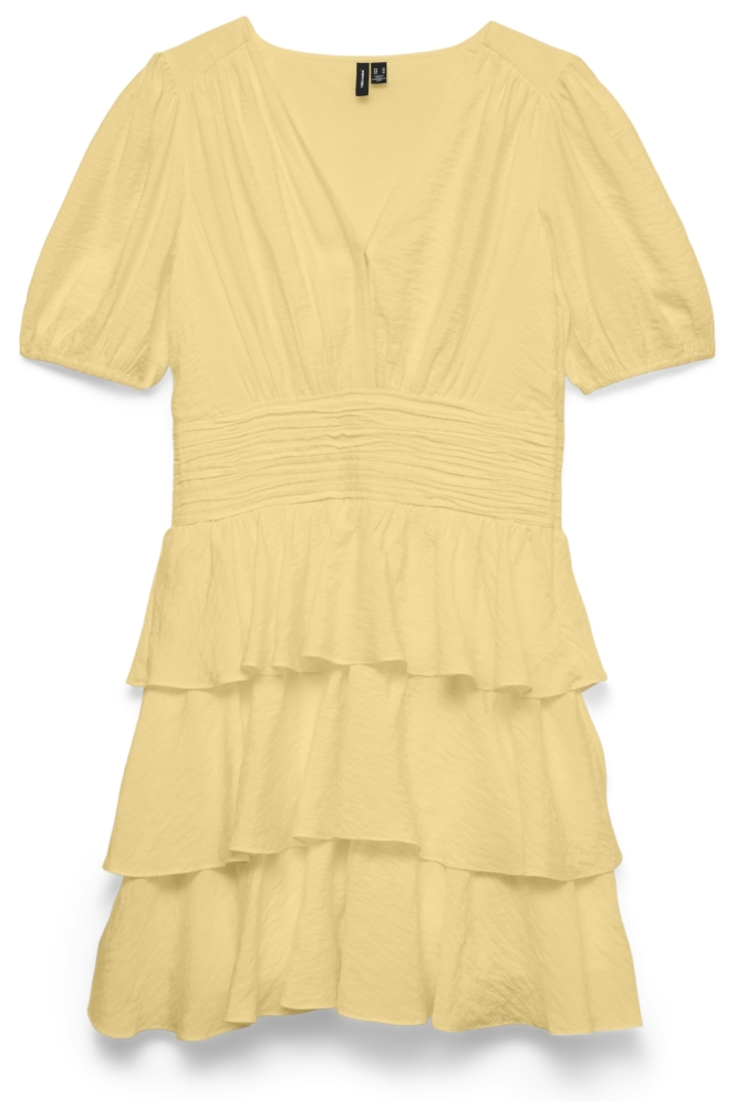 Vero Moda gele dames jurk | Vooraanzicht
