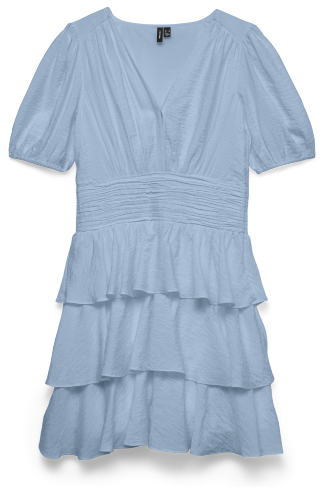 Vero Moda blauwe dames jurk | Vooraanzicht