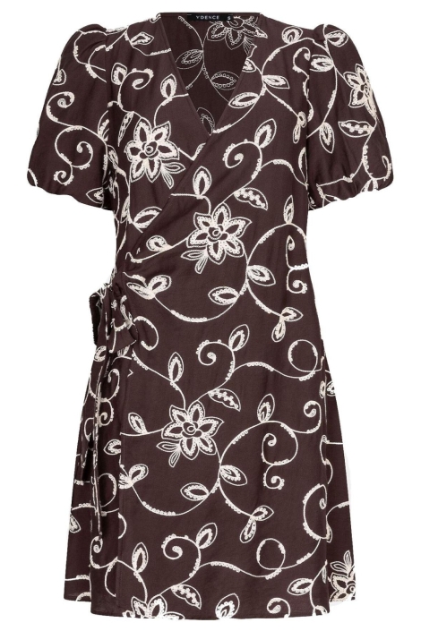 Ydence bruine dames jurk | Vooraanzicht